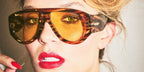 Victoria's Secret model Josephine Skriver was seen wearing striped tortoiseshell Tom Ford Bronson TF1044 56E sunglasses with yellow lenses in a Harper's Bazaar Turkiye editorial, December 2024. Shop online now on Pretavoir