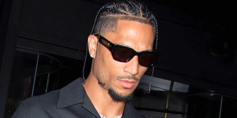 Basketball player Josh Hart of the New York Knicks was seen wearing black Bottega Veneta BV1400S 001 sunglasses in New York City, July 2026.