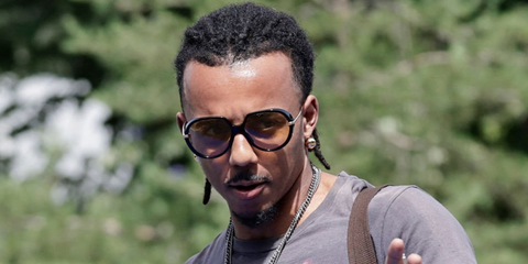 French footballer Jules Kounde was seen wearing black Bottega Veneta BV1436S 001 sunglasses at French football federation's (FFF) training ground ahead of FIFA World Cup 2026