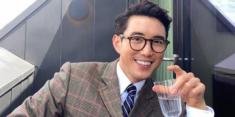 Actor Justin H. Min was seen wearing tortoiseshell Garrett Leight Hampton X 1082 MBRT optical glasses ahead of the Kenzo Menswear Spring/Summer 2023 fashion show during Paris Men's Fashion Week. Shop online now on Pretaoir