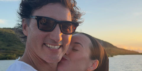 Former Prime Minister of Canada Justin Trudeau was seen wearing tortoise Zegna EZ0270/S 55E sunglasses in Katy Perry's Instagram post, January 2026.