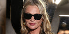 Kate Moss was seen wearing black Saint Laurent Sun SL 851 001 sunglasses at the Saint Laurent Spring/Summer 2026 fashion show during Paris Fashion Week. Shop online now on Pretavoir
