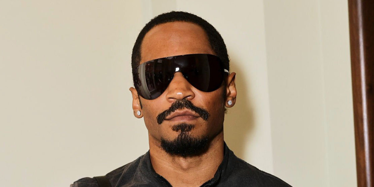 Musician Kaytranada was seen wearing black Gucci GG2271S 001 shield sunglasses at the Gucci Dinner with Jannik Sinner ahead of Wimbledon Tennis Championships 2026 in London