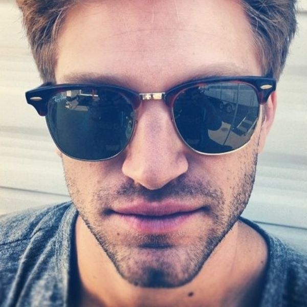 Actor Keagan Allen was seen wearing tortoisehsell Ray-Ban Clubmaster Classic 3016 W0366 sunglasses in a social media post.