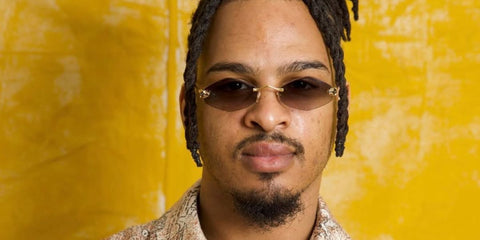 American food critic Keith Lee was seen wearing gold Cartier Panthere CT0433S 002 diamond-shaped sunglasses with brown gradient lenses at the NAACP Image Aawards 2024.