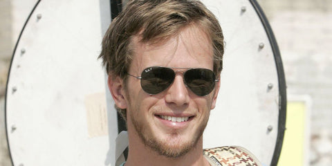 Actor Kip Pardue was seen wearing gunmetal Ray-Ban Aviator 3025 004/58 sunglasses with Polarised lenses at The Rip Curl Malibu Pro Hosts Celebrity Surf 'Bout