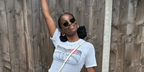 Kirby Howell-Baptiste was seen wearing Ray-Ban RB 3548N 001 Hexagonal Gold sunglasses With Flat Lenses in her Instagram post, July 2024