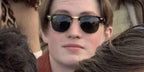Kit Connor was seen wearing the iconic Ray-Ban Clubmaster 3016 W0365 Black half-rim sunglasses