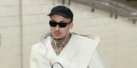 Basketball player Kyle Kuzma of the Milwaukee Bucks was seen wearing black Saint Laurent Sun SL 837 001 sunglasses in his Instagram post, January 2026