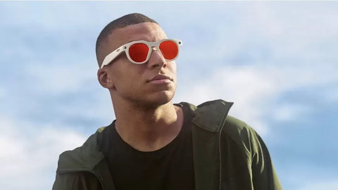 Kylian Mbappe was seen wearing white Oakley Meta Hstn OW8002 04 Prizm Smart Glasses in the Oakley Meta campaign. Shop online now on Pretavoir