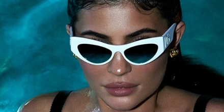 Kylie Jenner white sunglasses in Dolce & Gabbana eyewear campaign 