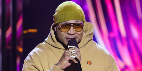 LL Cool J was seen wearing gold Tom Ford Xavier TF1060 30F aviator sunglasses with brown gradient lenses onstage at the 2025 iHeartRadio Music Awards, March 2025