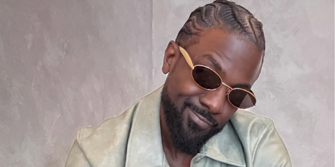 Actor and model Lance Gross was seen wearing gold Bottega Veneta Sardine BV1386S 001 oval sunglasses in his Instagram post, May 2025. Shop online now on Pretavoir