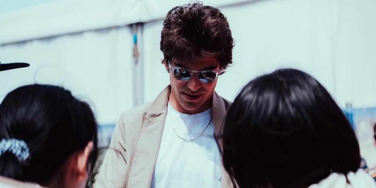 Lance Stroll wears Oakley Pitchman R OO9439 04 Prizm sunglasses at Suzuka International Circuit