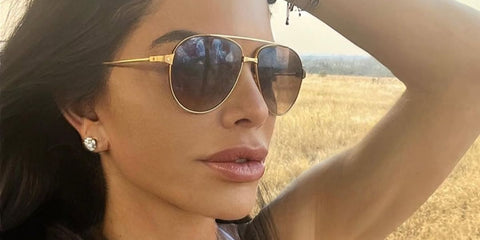 Lauren Sanchez was seen wearing gold Cartier CT0298S 002 aviator sunglasses with brown gradient lenses in her Instagram post. Shop online now on Pretavoir