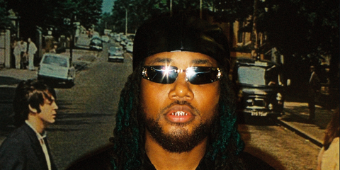 Leon Thomas III was seen wearing gold Versace 2291 1002/87 sunglasses in his Instagram post, June 2026
