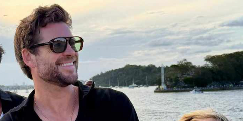 Liam Hemsworth was seen wearing tortoise Tom Ford Rosco TF1022 52N sunglasses with green lenses during New Year's Eve 2026