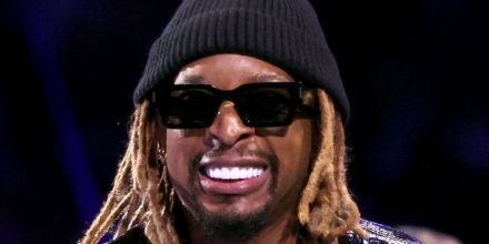 Lil Jon sunglasses while performing at the Super Bowl Half Time show alongside Usher 2024
