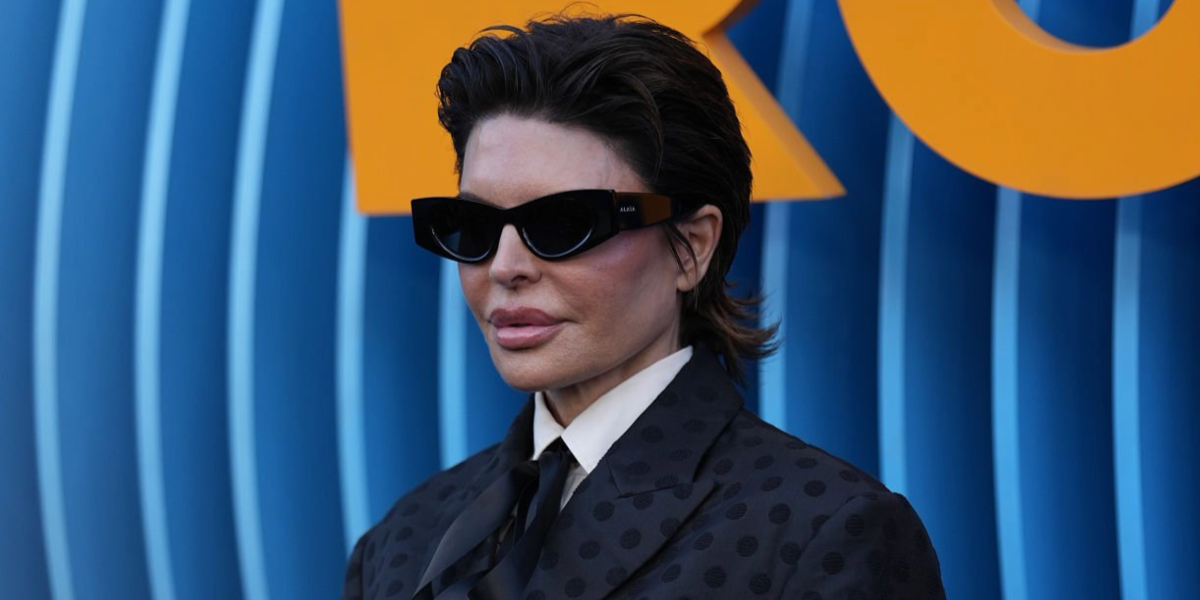 Lisa Rinna was seen wearing black Alaia AA0075S 001 sunglasses at the Los Angeles premiere of "Running Point" season 2, April 2026.