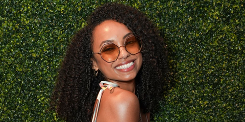 Actress Logan Browning was seen wearing Chloe CH0046S 001 hexagonal-shaped sunglasses at the MOTHER x MOTHER TONGUE "MOTHER KNOWS BEST" event in Los Angeles, May 2024. Shop online now on Pretavoir