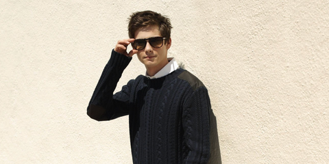 Logan Lerman was seen wearing Persol 0649 95/31 sunglasses