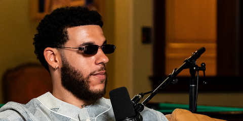 Basketball player Lonzo Ball of Cleveland Cavaliers was seen wearing ruthenium Balenciaga BB0488S 005 sunglases in his Instagram post, July 2026