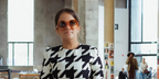 Stylist and influencer Louise Parent was seen wearing shiny brown tortoiseshell Gucci GG1432S 002 sunglasses during Paris Fashion Week, July 2023