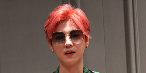Chinese singer and actor Lu Han of the K-Pop group EXO was seen wearing Gucci GG0879S 001 sunglasses with grey gradient lenses at the Gucci 1961 club event in Shanghai, November 2020.