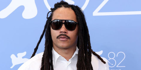 Luka Sabbat was seen wearing black Saint Laurent Sun SL 596 Dune 001 aviator sunglasses at the Venice Film Festival 2025. Shop online now on Pretavoir