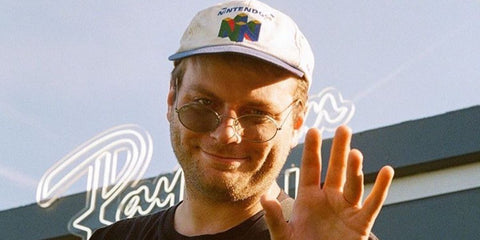Canadian celebrity musician, singer, and songwriter Mac DeMarco was seen wearing gunmetal Ray-Ban Oval RB 3547V 2502 glasses.