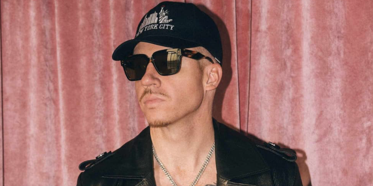 Macklemore was seen wearing tortoiseshell Gucci GG1084S 002 square sunglasses in a Hunger Magazine feature, March 2023