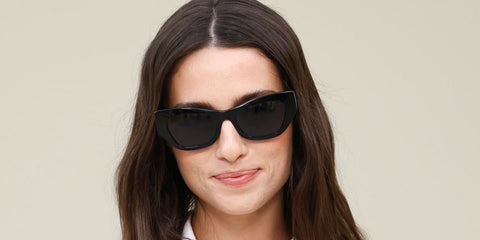 Influencer Madeline Argy was seen wearing black Givenchy City GV40129I 01A sunglasses at the Givenchy Fall/Winter 2026 fashion show during Paris Fashion Week.