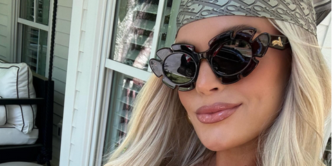 Television personality Madison LeCroy of Southern Charm was seen wearing black Loewe x Paula's Ibiza LW40088U 01A sunglasses in her Instagram reel, May 2025. Shop online now on Pretavoir