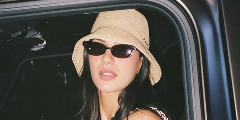 Creator Manana Arakelyan was seen wearing DMY Studios Romi DMYSUN11BH Havana sunglasses in her Instagram post, July 2026.