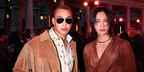 Mandy Sekiguchi (left) was seen wearing Ray-Ban Aviator Reverse RB R0101S 001/VR sunglasses to attend Isabel Marant Spring/Summer 2025 fashion show during Paris Fashion Week