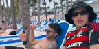 Uruguayan footballer Manuel Ugarte was seen wearing black Ray-Ban Teru RB 4425 6677/87 sunglasses in Manchester United fan social media post.