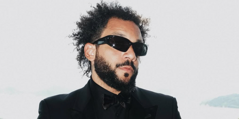 Brazilian former footballer Marcelo Vieira was seen wearing black Balenciaga BB0157S 001 sunglasses in his Instagram post, March 2026.