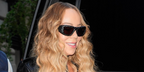 Mariah Carey was seen wearing black Bottega Veneta BV1303S 001 Intrecciato sunglasses in New York City, April 2026.