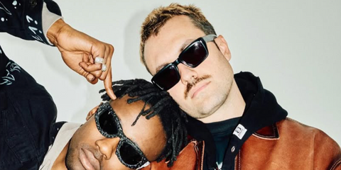 German DJ and producer Marlon Hoffstadt, pictured alongside musician Peter Xan, was seen wearing black Balenciaga BB0345S 001 sunglasses in the promotional image of their collaboraiton "Hold You Close".