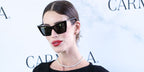 Spanish model and digital creator Marta Lopez Alamo was seen wearing black Saint Laurent Sun SL 372 001 cat eye sunglasses at Carmela Shoes event in Madrid, June 2023.