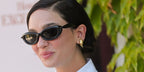 Italian actress Matilda de Angelis was seen wearing black Bottega Veneta BV1484S 001 Sardine cat-eye sunglasses at the 83rd Venice Film Festival, September 2026.