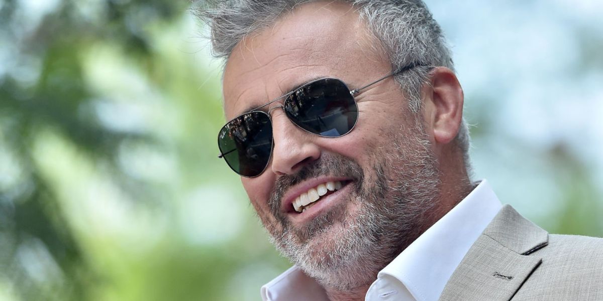 Actor Matt LeBlanc was seen wearing Ray-Ban Aviator RB 3025 W0879 Gunmetal/Green sunglasses at Stacey Keach Hollywood Walk of Fame Star Ceremony, July 2019