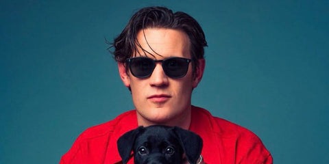 Actor Matt Smith was seen wearing black Oliver Peoples Finley Esq. Sun U OV5298SU 1492/P2 Polarised sunglasses in a Buzzfeed video in 2024.