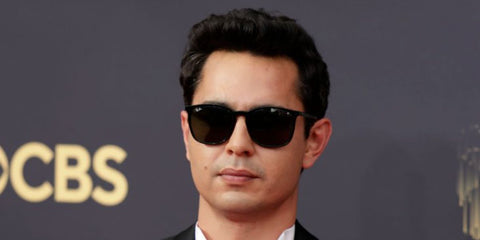 Max Minghella was seen wearing black Ray-Ban RB 4387 601/71 square sunglasses to attend the 73rd Emmy Awards