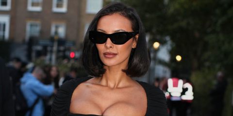 Maya Jama was seen wearing black Burberry BE4450U 3001/87 sunglasses at the Burberry Spring/Summer 2026 fashion show during London Fashion Week. Shop online now on Pretavoir