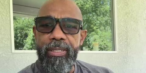 Michael Beach was seen wearing matte black Oakley Holbrook OO9102 E8 sunglasses in his Instagram reel, June 2025.