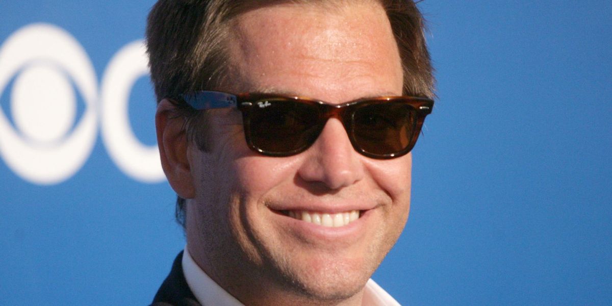 Actor Michael Weatherly was seen wearing tortoiseshell Ray-Ban Wayfarer 2140 954 sunglasses with brown lenses