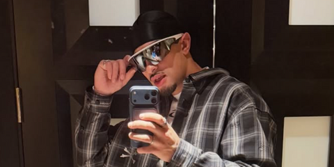 Model and digital creator Miguel Harichi was seen wearing white Oakley Meta Vanguard OW8001 05 Prizm Smart Glasses at the F1 Las Vegas Grand Prix 2025.