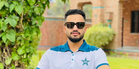 Pakistani cricketer Mohammad Nawaz was seen wearing black Gucci GG1084S 001 sunglasses in his Instagram post, March 2023.