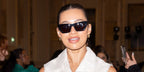 Celebrity Montana Brown was seen wearing black Saint Laurent Sun SL 276 Mica 001 cat eye sunglasses during London Fashion Week Fall/Winter 2026 season